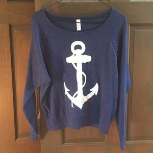 Swoop Neck Anchor Sweater